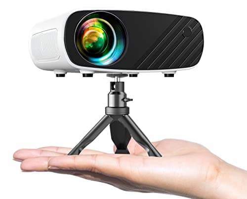 Mini Projector for iPhone, ELEPHAS 2024 Upgraded 1080P HD Projector, 8000L Portable Projector with Tripod, Movie Projector Compatible with Android/iOS/Windows/TV Stick/HDMI/USB