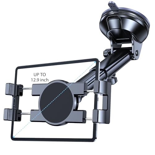 Tablet Holder for Car ipad Holder for Car【Windshield+Dash】Suction Cup ipad Mount for Truck Stand【360° 】Tablet Car Mount soporte para tableta para auto for All 4.7"-12.9" Apple iPad Samsung Galaxy Tab