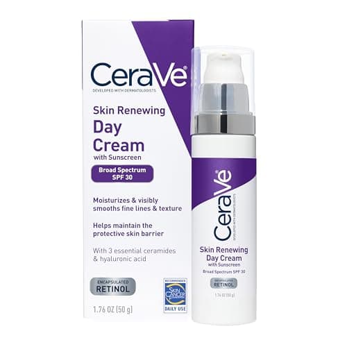 CeraVe Anti-Aging Face Cream SPF 30 | Anti-Wrinkle Retinol Cream with Hyaluronic Acid and Ceramides | 1.76 oz