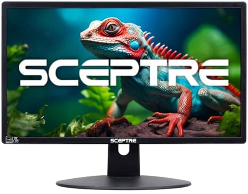 Sceptre 20" 1600x900 75Hz Ultra Thin LED Monitor 2x HDMI VGA Built-in Speakers, Machine Black Wide Viewing Angle 170° (Horizontal) / 160° (Vertical)