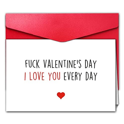 GYYsweetus Rude Valentines Day Card, Funny Valentine’s Greeting Card for Girlfriend Boyfriend Husband Wife, Happy Valentines Day Gift for Men Women