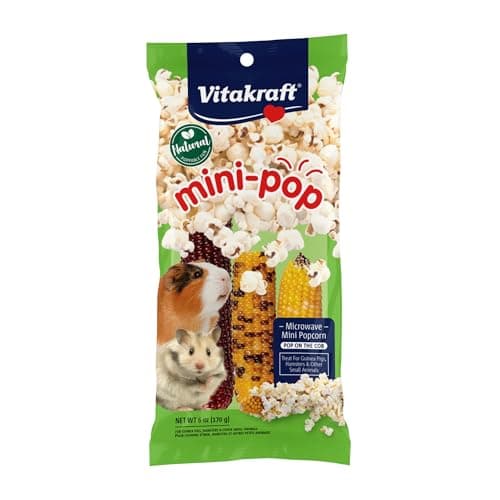 Vitakraft Mini Pops Treat for Small Animals - 100% Real Corn Cob - Supports Healthy Teeth - 6 oz