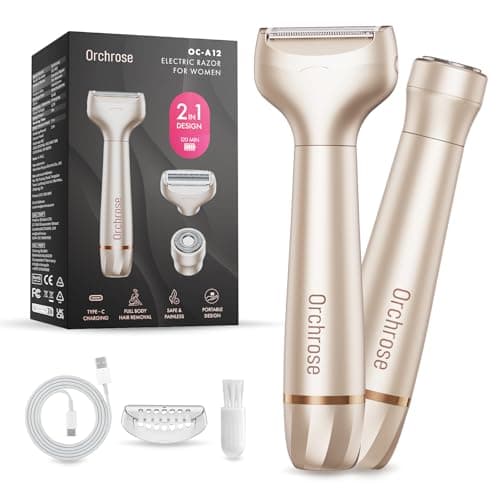 Women Electric Razor Rechargeable for Body: Painless Hair Removal - Electric Shaver for Face Legs Underarms Bikini