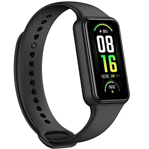 Amazfit Band 7 Fitness and Activity Trackers and Smartwatches, Heart Rate, SpO2, Sleep Analysis, Amazon Alexa Built-In, 18-Day Battery, Black