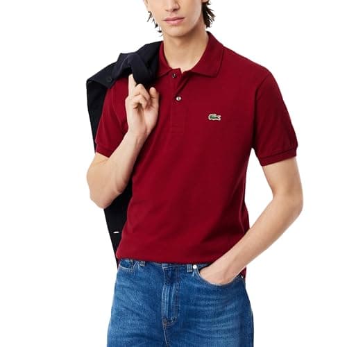 Lacoste Men's Classic Fit L.12.12 Original Piqué Polo Shirt, Bordeaux, Large