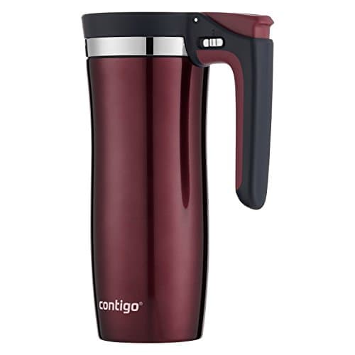 Contigo Handled AUTOSEAL Stainless Steel Travel Mug with Easy-Clean Lid, 16oz., Spiced Wine