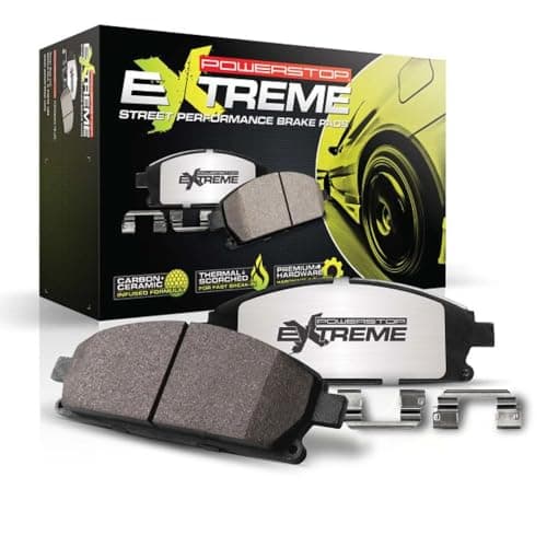 Power Stop Front Ceramic Brake Pads For 2016-2019 Cadillac CTS, 2012-2024 Chevy Camaro, 2015-2023 Dodge Challenger, 2015-2023 Charger, 2012-2021 Jeep Grand Cherokee