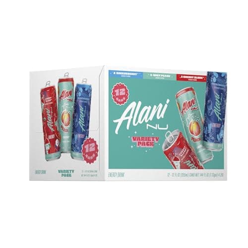 Alani Nu Variety Pack Sugar Free Low Calorie Energy Drinks | 200mg Caffeine | Biotin, B Vitamins | Zero Sugar| 15 Calories or Less | 12 Oz Cans | 12 Pack