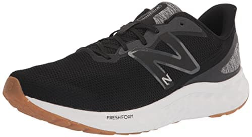 New Balance Men's Fresh Foam Arishi V4 Running Shoe, Black/Silver Metallic/Gum 2, 9