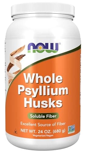 NOW Foods Supplements, Whole Psyllium Husks, Non-GMO Project Verified, Soluble Fiber, 24-Ounce