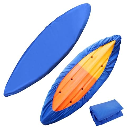 Relaxyee Kayak Cover Waterproof Kayak Canoe Cover Storage Dust Cover UV Protection Paddle Board Cover Fishing Boat Sunblock Shield for Outdoor Storage