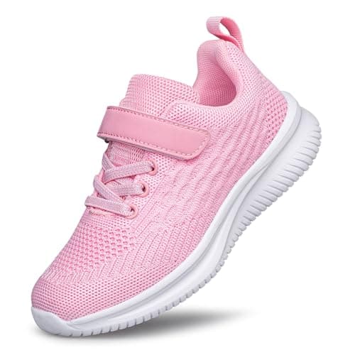 Arskyllen Kids Running Shoes for Boys Girls Lightweight Non-Slip Tennis Sneakers Pink Big Kid Size 3