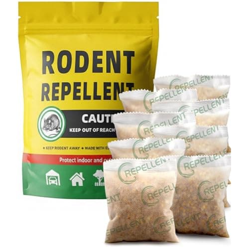 fcesiweg Rodent Repellent, Mice Repellent, Peppermint Rat Repellent, Keep Rodents Out of House/Cars/Rvs/Garages, Natural Mouse Repellents, Indoor & Outdoor 3 Months Protection, 8P