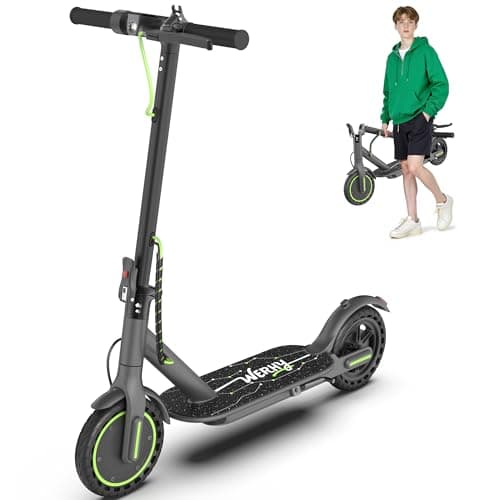 Electric Scooter, 350W Motor, 8.5" Foldable Kids E Scooter with 3 Speeds, Max 12 Miles & 19MPH, LED Display, Dual Lights, Braking System, Gift for Kid & Youth