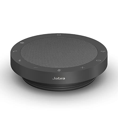 Jabra Speak2 55 Wireless Bluetooth Speakerphone - Portable Speaker with 4 Noise-Cancelling Mics, 50mm Full-Range Speakers & Wideband Audio - Certified Microsoft Teams Speaker - Dark Grey