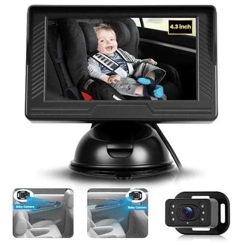 KYNNT Baby Car Camera HD Rear-Facing Baby Monitor with Night Vision Car Camera for Baby, 360° Adjustable Display, Easy Setup, for Suvs/Cars/Vans/Trucks