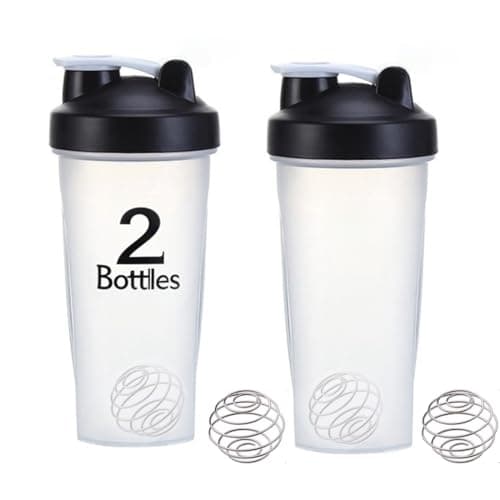 otylzto 2 Pack 28 oz Shaker Bottles for Protein Mixes, Protein Shaker Bottle with Stainless Steel Whisk Ball, Shaker Cup, Protein Bottle, Protein Shake Bottles