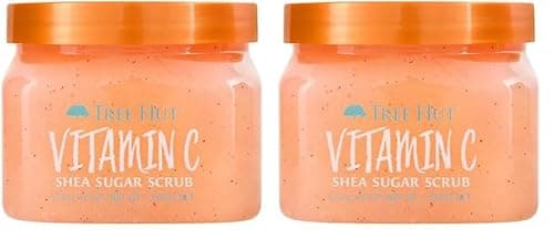 Tree Hut Vitamin C Shea Sugar Scrub, 18 oz, Ultra Hydrating and Exfoliating Scrub for Nourishing Essential Body Care (Pack of 2)