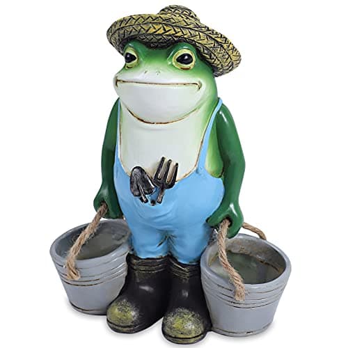 SisBroo Frog Garden Decor, Frogs Garden Statue for Yard, Garden, Indoor Outdoor Decoration and Housewarming Gift