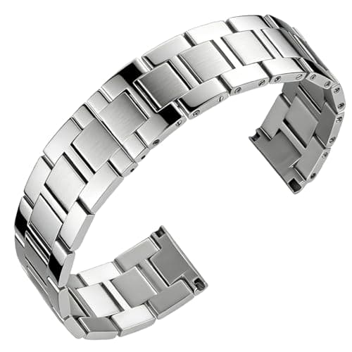 hengfento2 Watch Strap Band Replacement For Cartier Tank Solo Xl W5200013 W5200028 W5200014 Stainless Steel (16mm)