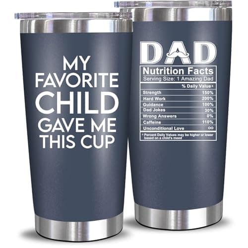 NewEleven Valentines Gifts For Dad - Birthday Gifts For Dad From Daughter, Son, Kids - Husband Gifts - Birthday Present Ideas For Father, Husband, New Dad, Bonus Dad From Daughter, Son - 20 Oz Tumbler