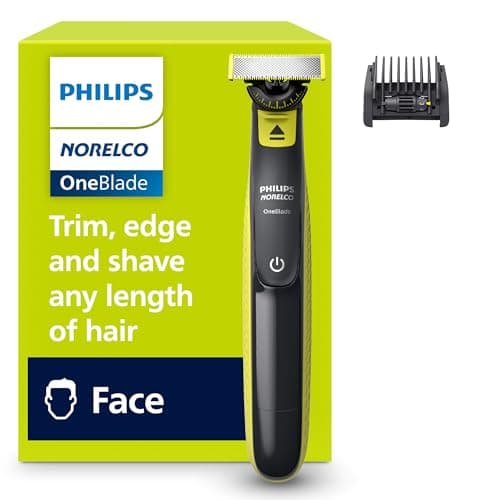 Norelco Philips OneBlade 360 Hybrid Face, Electric Beard Trimmer and Shaver, with 360 Blade Technology, 1x 360 Blade for Face, 5in1 Adjustable Comb, Model QP2724/90