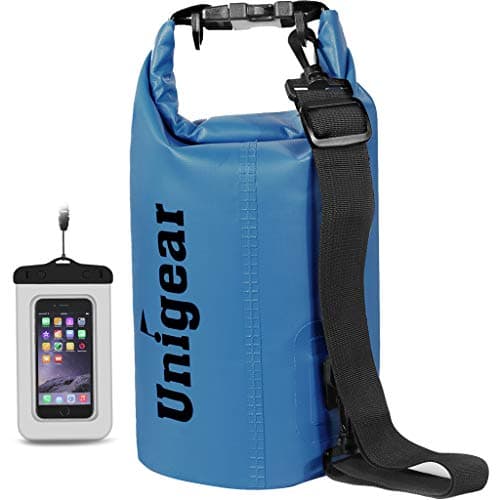 Unigear Dry Bag Waterproof, Floating and Lightweight Bags for Kayaking, Boating, Fishing, Swimming and Camping with Waterproof Phone Case (Sky Blue, 2L)