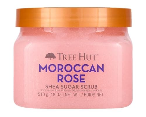 Tree Hut Moroccan Rose Shea Sugar Scrub, 18 oz, Ultra Hydrating and Exfoliating Scrub for Nourishing Essential Body Care