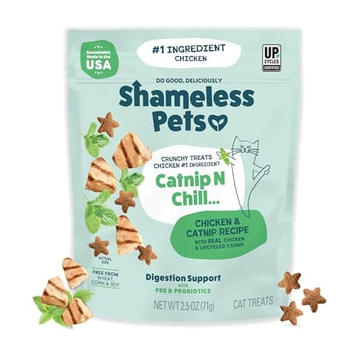 Shameless Pets Digestive Health Catnip Chicken Crunchy Cat Treats