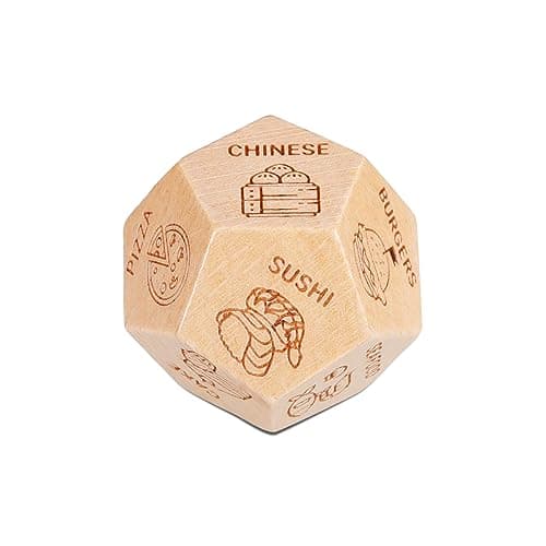 Anniversary Christmas Date Night Gifts for Wife Husband Men Women Stocking Stuffers for Adults Men Women Adult Gag Gifts Valentines Birthday Wood Food Dice Gifts for Him Her Boyfriend Girlfriend