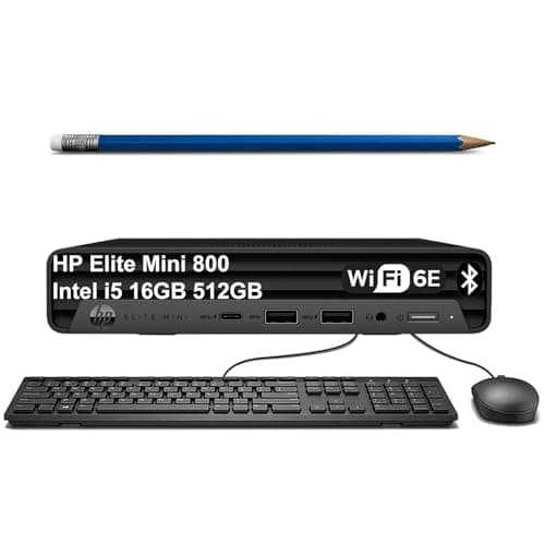 HP Elite Mini 800 G9 Business Desktop PC (Intel Core i5-12500T (> i7-11800H), 16GB DDR5 RAM, 512GB SSD, UHD Graphics 770), MFF, 2X DP Ports, HDMI, Max to 3 Displays, USB-C, RJ-45, Wi-Fi 6E, Win 11 Pro