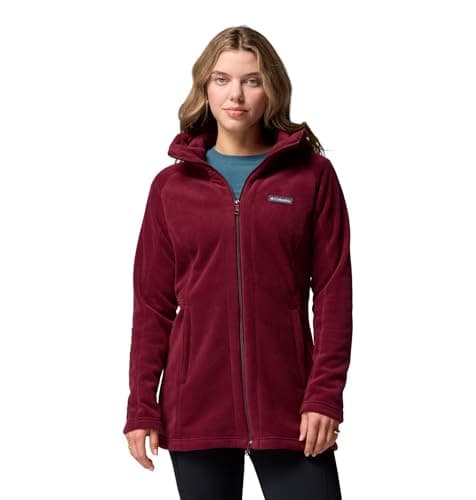 Columbia Womens Benton Springs II Long Full Zip Fleece Hoodie, Rich Wine, Medium