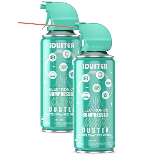 Compressed Canned Air Duster for Computer - iDuster Disposable Electronic Keyboard Cleaner for Cleaning Duster, 2PCS(3.5oz)