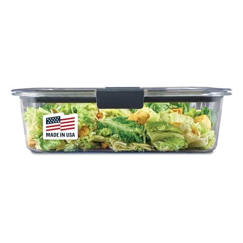 Rubbermaid Brilliance Large Food Storage Container, 9.6 Cup, BPA-Free, Leak-Proof, Clear