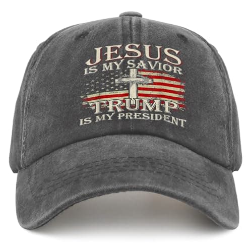 Jesus is My Savior Trump is ny President Ball caps Vintage Cotton Washed Baseball Caps Adjustable