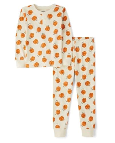 Gymboree,Toddler Halloween & Fall Sibling Matching Kids Pajamas Gymmies,Pumpkin,10