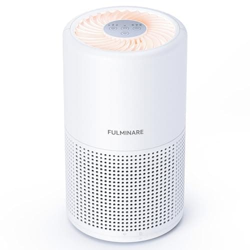 Air Purifiers for Bedroom, FULMINARE H13 True HEPA Air Filter, Quiet Air Cleaner With Night Light,Portable Small Air Purifier for Home, Office, Living Room