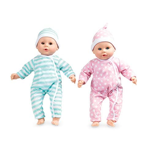 Best Baby Dolls #9 from Melissa & Doug Melissa & Doug Mine to Love Twins Luke & Lucy 15” Light Skin-Tone Boy and Girl Baby Dolls with Rompers, Caps, Pacifiers - Twin Baby Dolls, First Baby Dolls for Toddlers 18 Months and Up