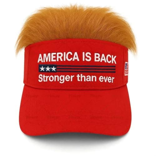 Official President Donald T. Hat, Patriotic Costume Merchandise,Adjustable Golf Baseball Cap (US, Alpha, One Size, Red Hair)