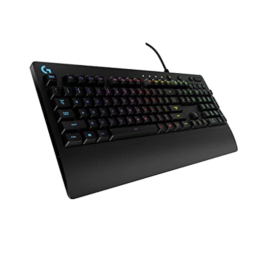 Logitech G213 Prodigy Gaming Keyboard, LIGHTSYNC RGB Backlit Keys, Spill-Resistant, Customizable Keys, Dedicated Multi-Media Keys – Black