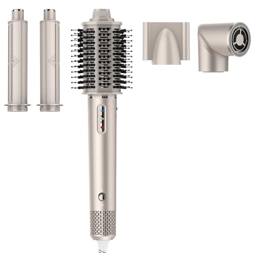 5-in-1 High-Speed Multi-Hair Styler - 1400W Hot Air Brushes with 110,000 RPM Motor, Auto-Wrap Curlers, Straightening Brush & Blow Dryer for Fast Drying, Curling & Smoothing All Hair Types