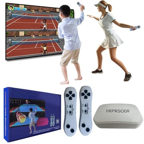 YRPRSODF TV Game Console Built in 100+ Gam ES, Video Game Machine with 2.4G Wireless Gamepad Somatosensory Control, USB Plug and Play, Kid & Adult Interactive& Puzzle Games,Grey