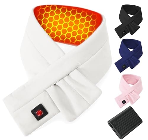 Women Heated Scarf Rechargeable Electric Neck Warm Adult Her Sister Mom Girlfriend Aunt Best Friend Friendship Grandma Bestie Wife Daughter Law Elderly Lady Happy Birthday Christmas Xmas Useful Gift