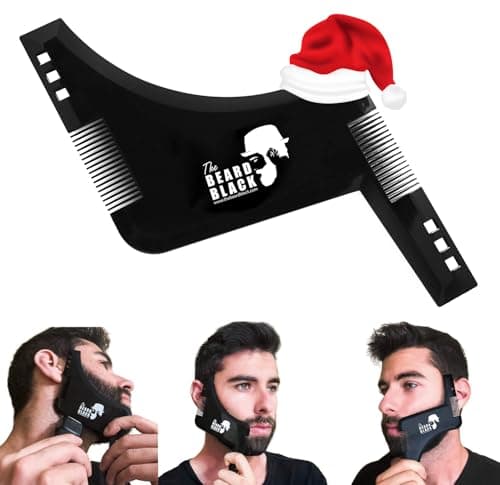 Best Beard Shaping Tools #9 from The BEARD BLACK The BEARD BLACK Beard Shaping & Styling Tool with inbuilt Comb for Perfect line up & Edging, use with a Beard Trimmer or Razor to Style Your Beard & Facial Hair, Premium Quality Product (Black)