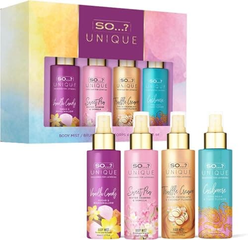 So…? Unique Body Mist Set - Perfumes for Women - Body Spray for Women - Vegan, Cruelty Free - Travel Size Gift Set - 650 to 1000 Sprays - 4 pcs