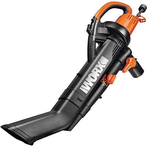 WORX WG505 TRIVAC 12 Amp 3-in-1 Electric Leaf Blower/Leaf Vacuum/Mulcher, Metal Impeller for Fine Mulching