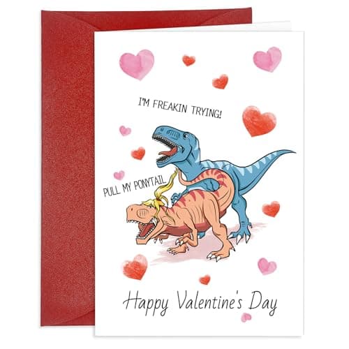 HEYINSHEN Funny Valentine's Day Cards for Him Her Fun Valentine's Day Gifts Happy Valentines Day Greeting Cards with Envelope Naughty Valentines Cards for Husband Wife Boyfriend Girlfriend Men Women