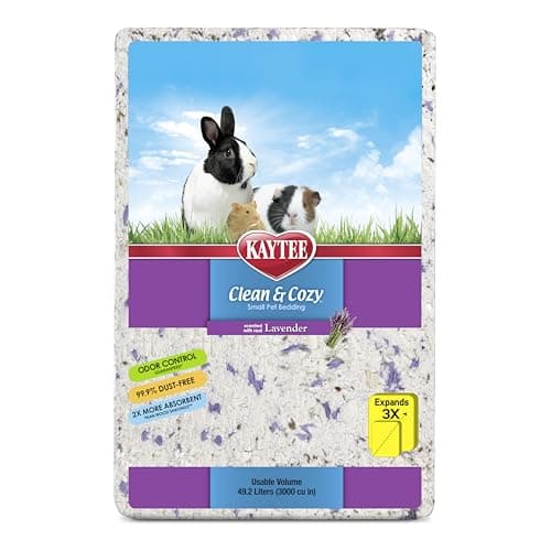 Kaytee Clean & Cozy Lavender Paper Bedding For Pet Guinea Pigs, Rabbits, Hamsters, Gerbils, and Chinchillas, 49.2 Liters