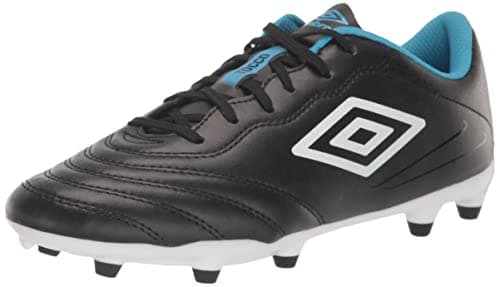 Umbro Men's Tocco 3 League FG Soccer Cleat, Black/White/Blue, 7.5