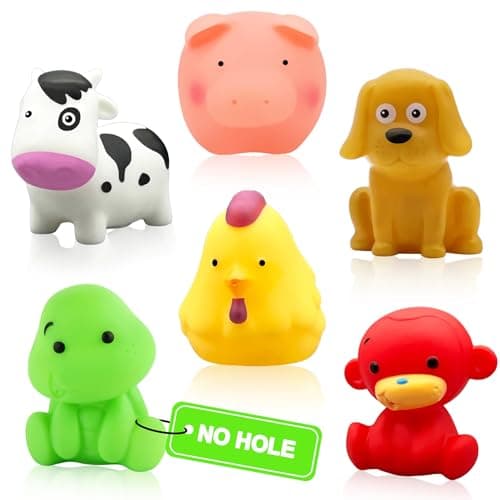 Mold Free Baby Bath Toys - No Hole Bath Toys for Kids Ages 1-3 | Floating Toys | Bathtub Tub Pool Water Table Toys | Toddler Infant Valentines Day Gifts | Baby Toys 12-18 Months